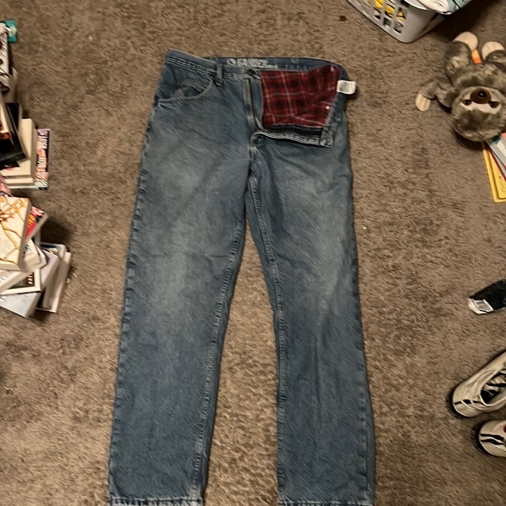 gander lined blue jeans
